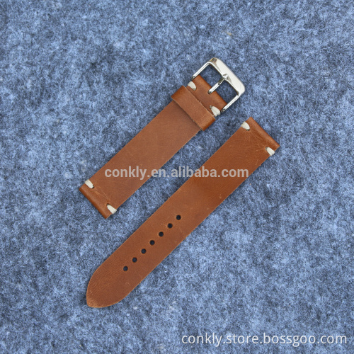 Hot sell 2 piece of leather watch band factory